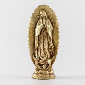 NestlyCo 7 inch Handcrafted Our Lady of Guadalupe Statue, Bronze