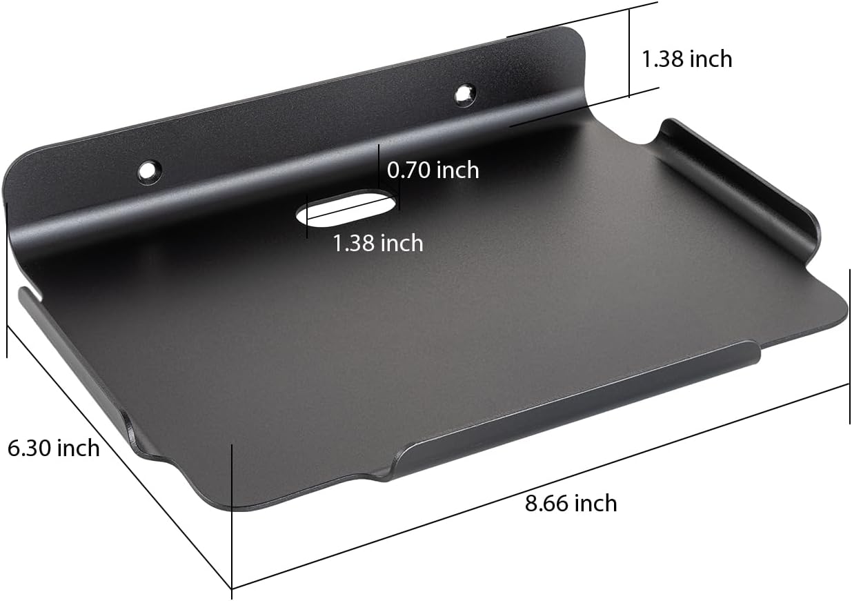 Aldernest 8.5''x6.3'' Deep Metal Floating Shelves, Black, 9.6 ounces, 10 inches x 6 inches x 1.5 inches