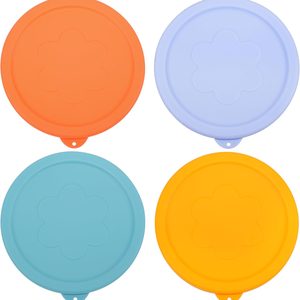 Aldernest 4 Cup Silicone Replacement Lids Storage Cover for Pyrex 7201-PC Glass Bowls 4 Pack Microwave, Dishwasher and Freezer Safe, 0.38 kg