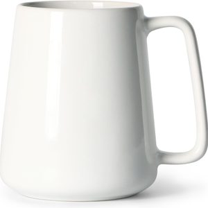 Ashenby 24 OZ Large Coffee Mug, Nice Ceramic Tea Cup with Big Handle for Dad Men Women, White