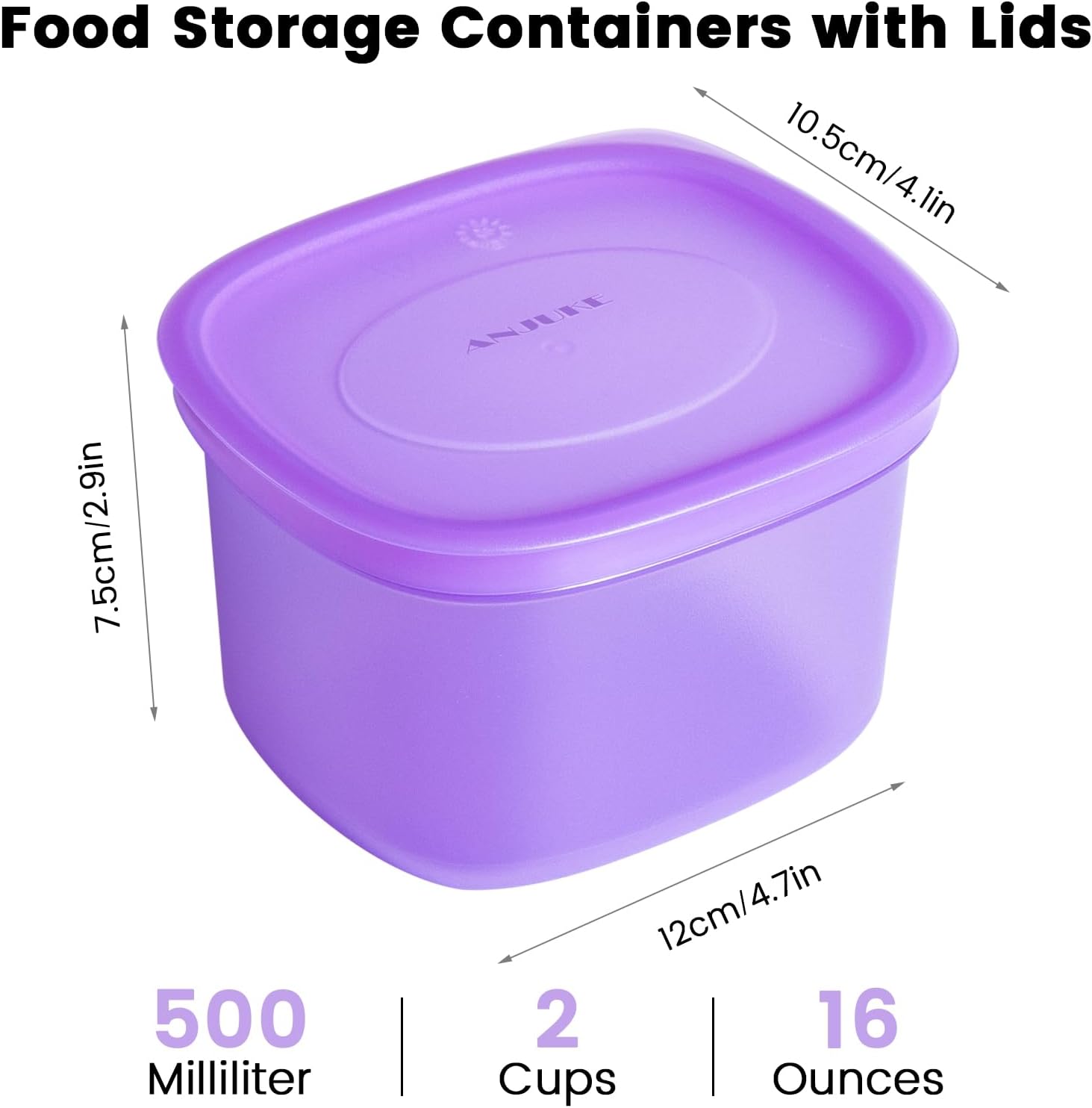 Aldernest 7-Pack Meal Prep Containers — Reusable Plastic Food Storage with Lids for Portion Control & School Lunches
