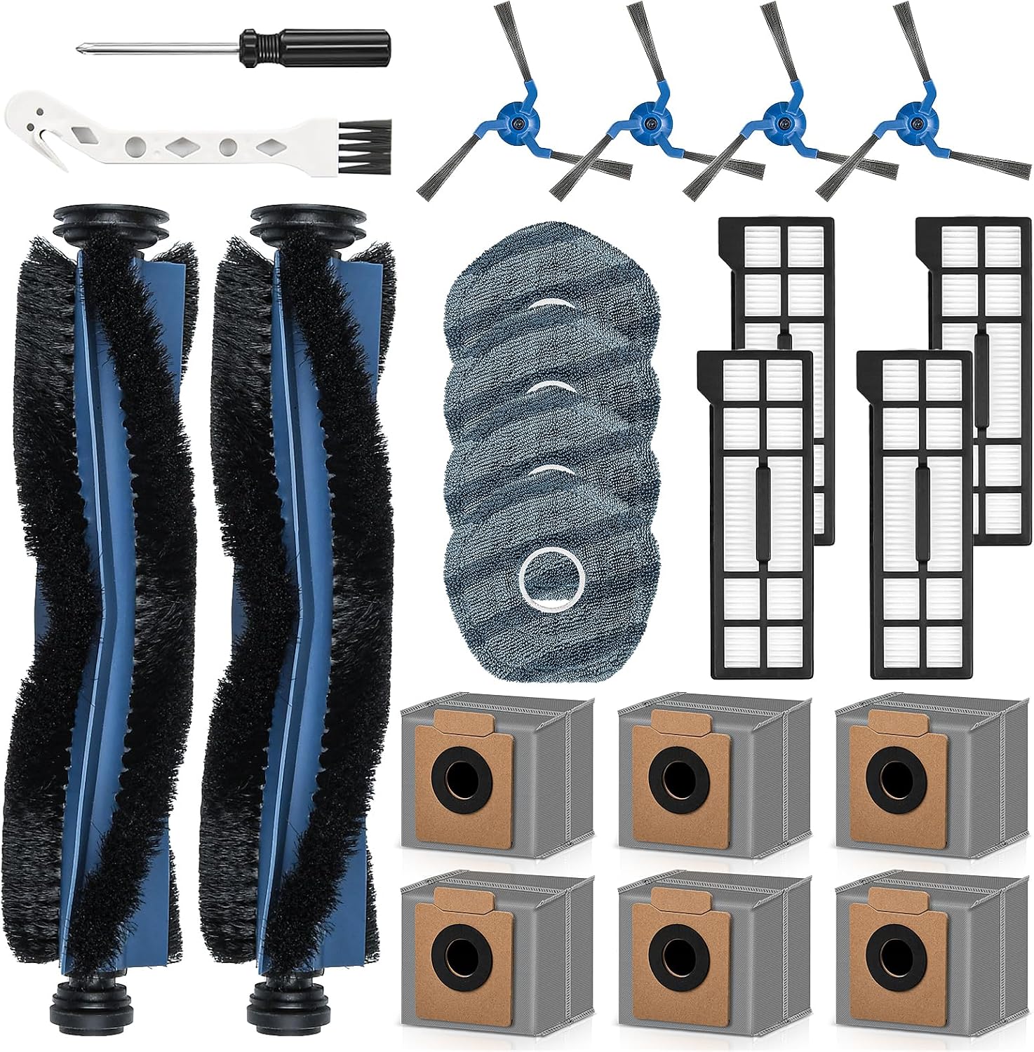 Aldernest 22 Pack Replacement Accessories for eufy X10 Pro Omni Robot Vacuum Cleaner