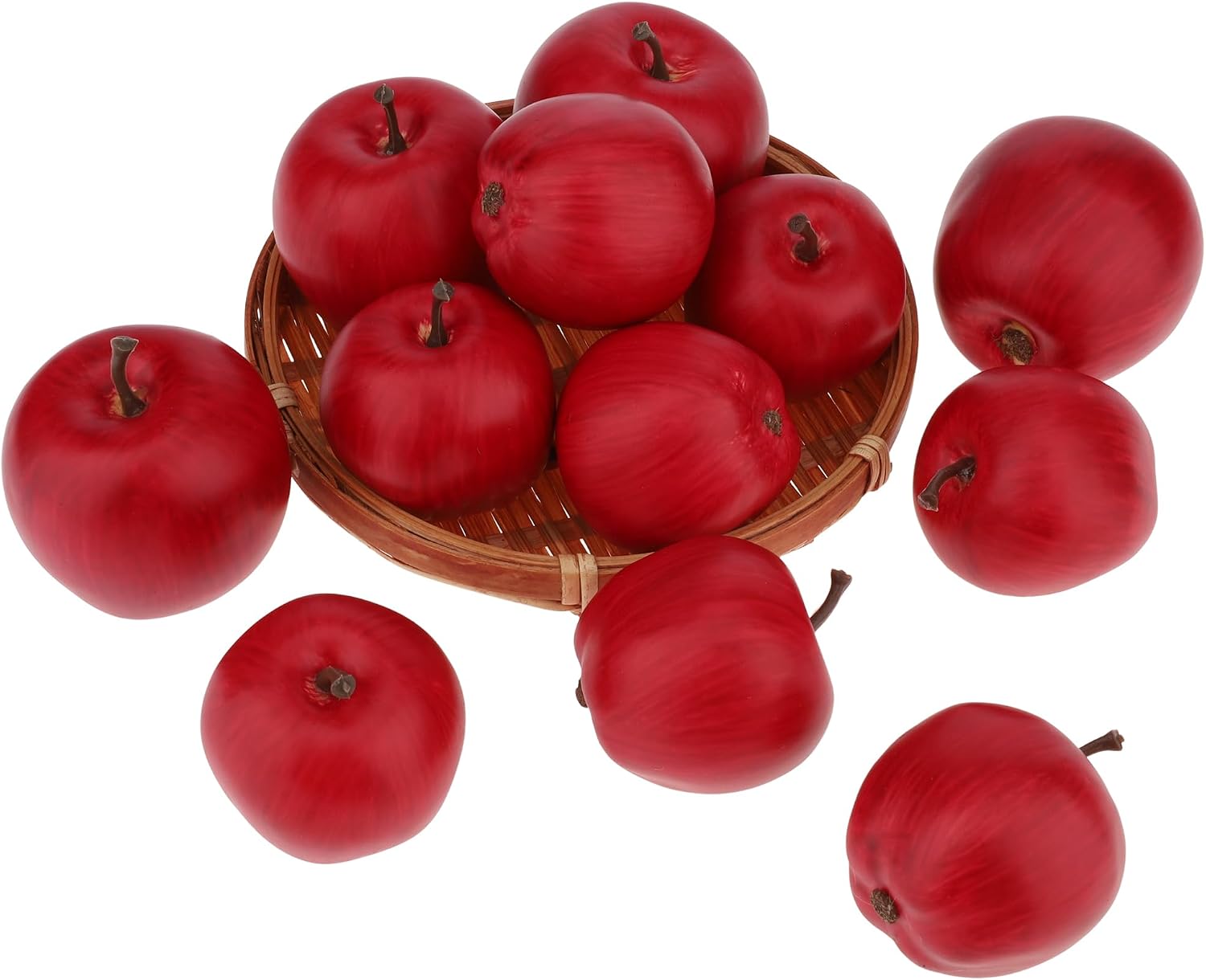 Aldernest 12 Pcs Small Artificial Dark Red Apple Decoration Fake Apple Fruit, 3.68 ounces, 19.99 Count