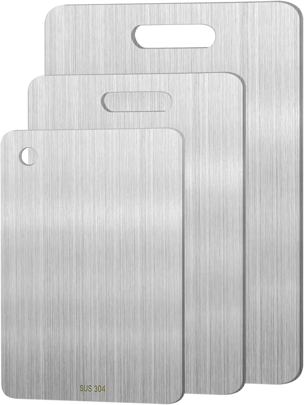 Aldernest 3pcs 304 Stainless Steel Cutting Board Set, Cutting Board for Kitchen, 15.4"L x 11"W