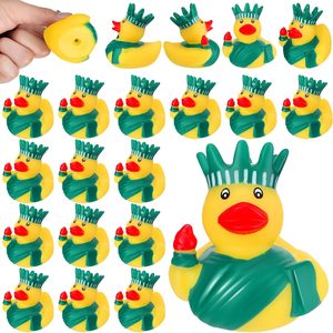 Quillstone 24 Pcs Patriotic Rubber Ducks Bath Toys NY, Statue of Liberty, 6.1 inches x 6.69 inches x 3.15 inches, Yellow