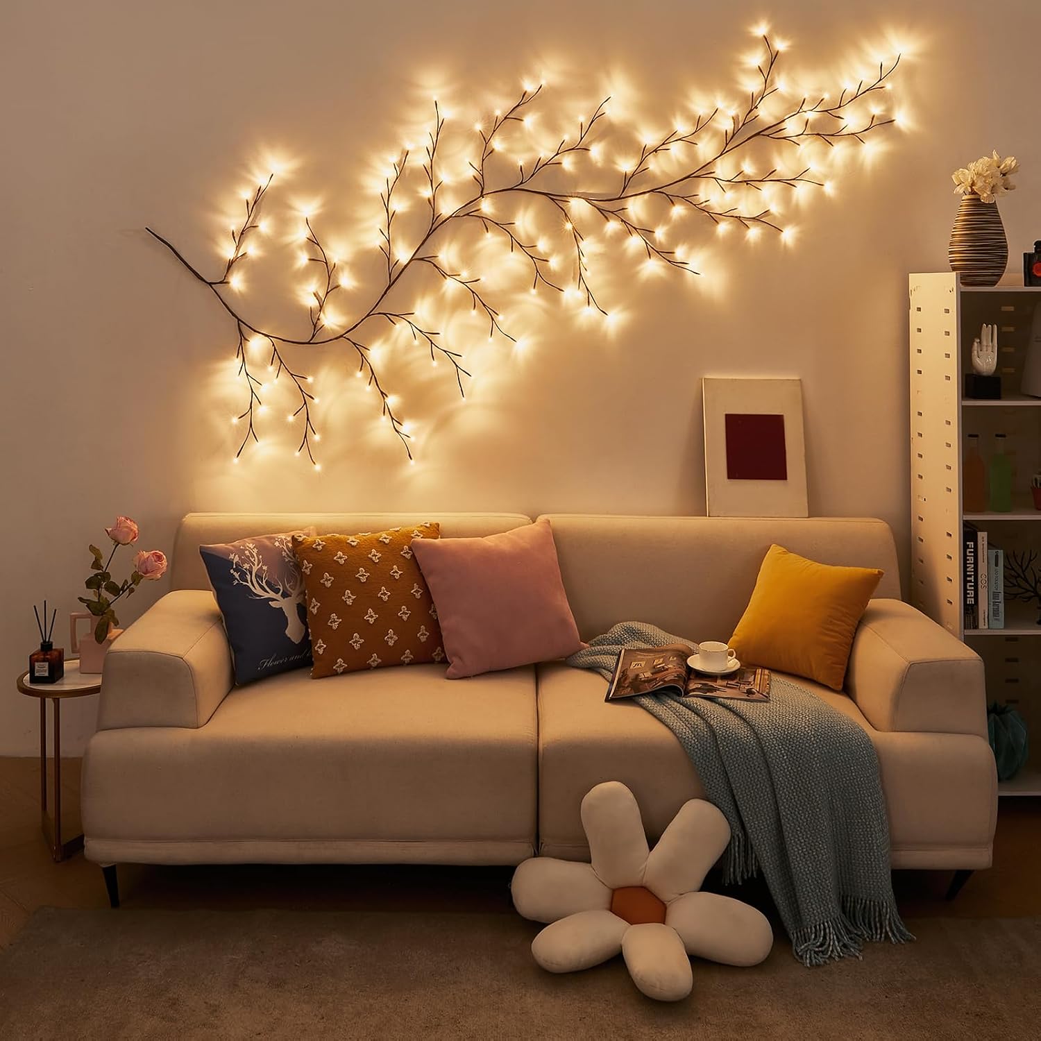NestoraHome Enchanted Willow Vine Lights 9.3ft 160LED, Lighted Branches for Wall, 0.71 kg, Brown