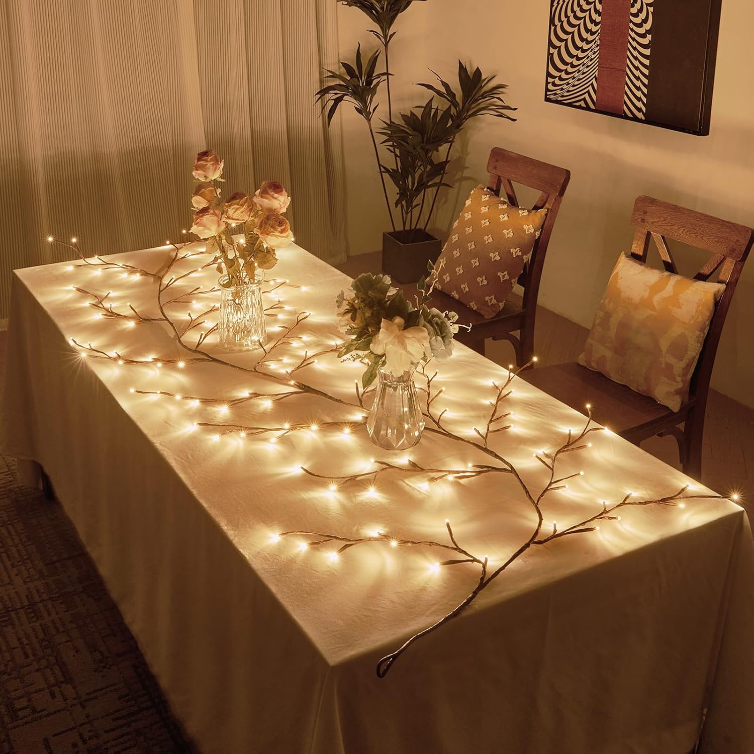 NestoraHome Enchanted Willow Vine Lights 9.3ft 160LED, Lighted Branches for Wall, 0.71 kg, Brown