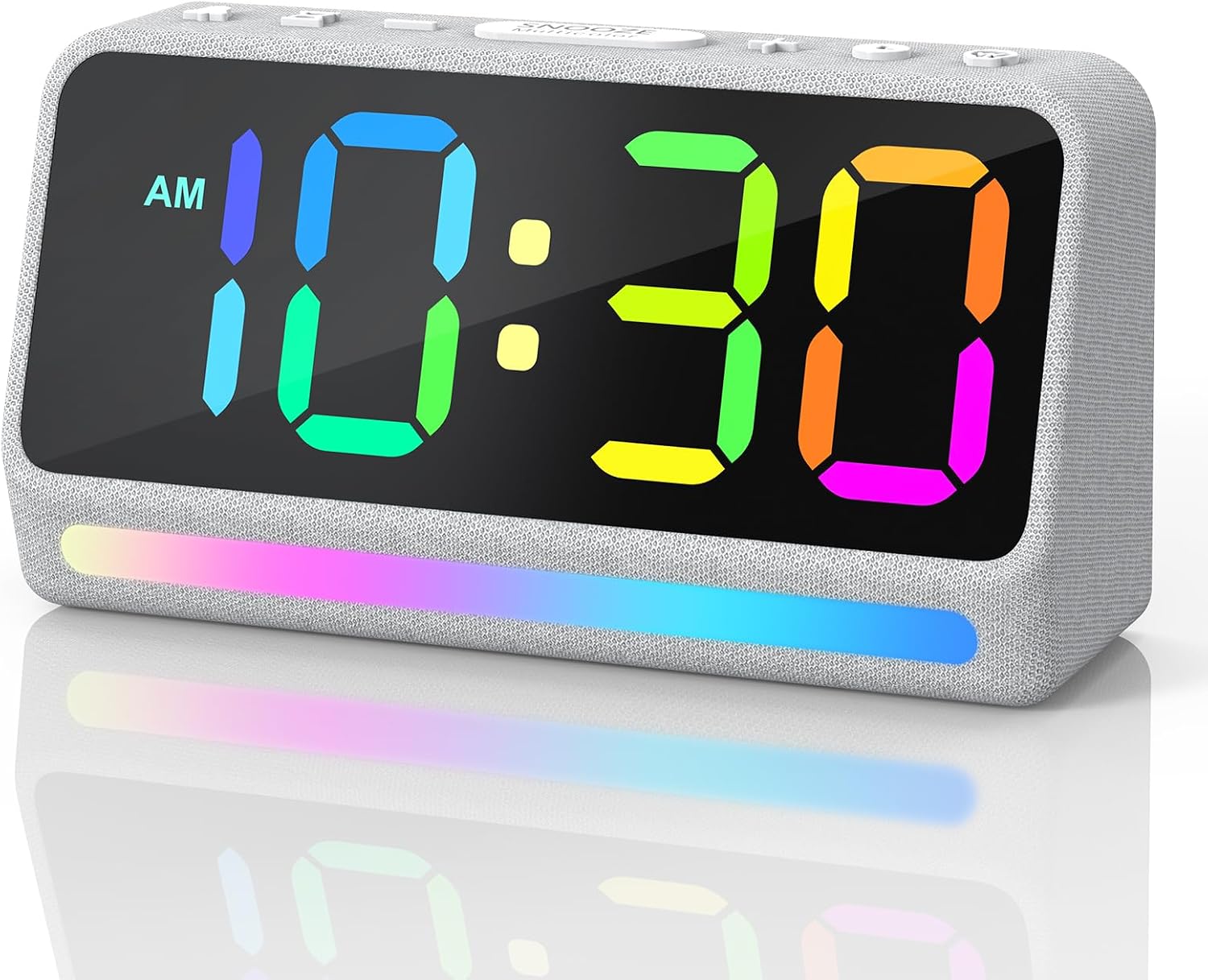 Aldernest Extra Loud Alarm Clock for Heavy Sleepers Adults, Kids and Teens, Small, White