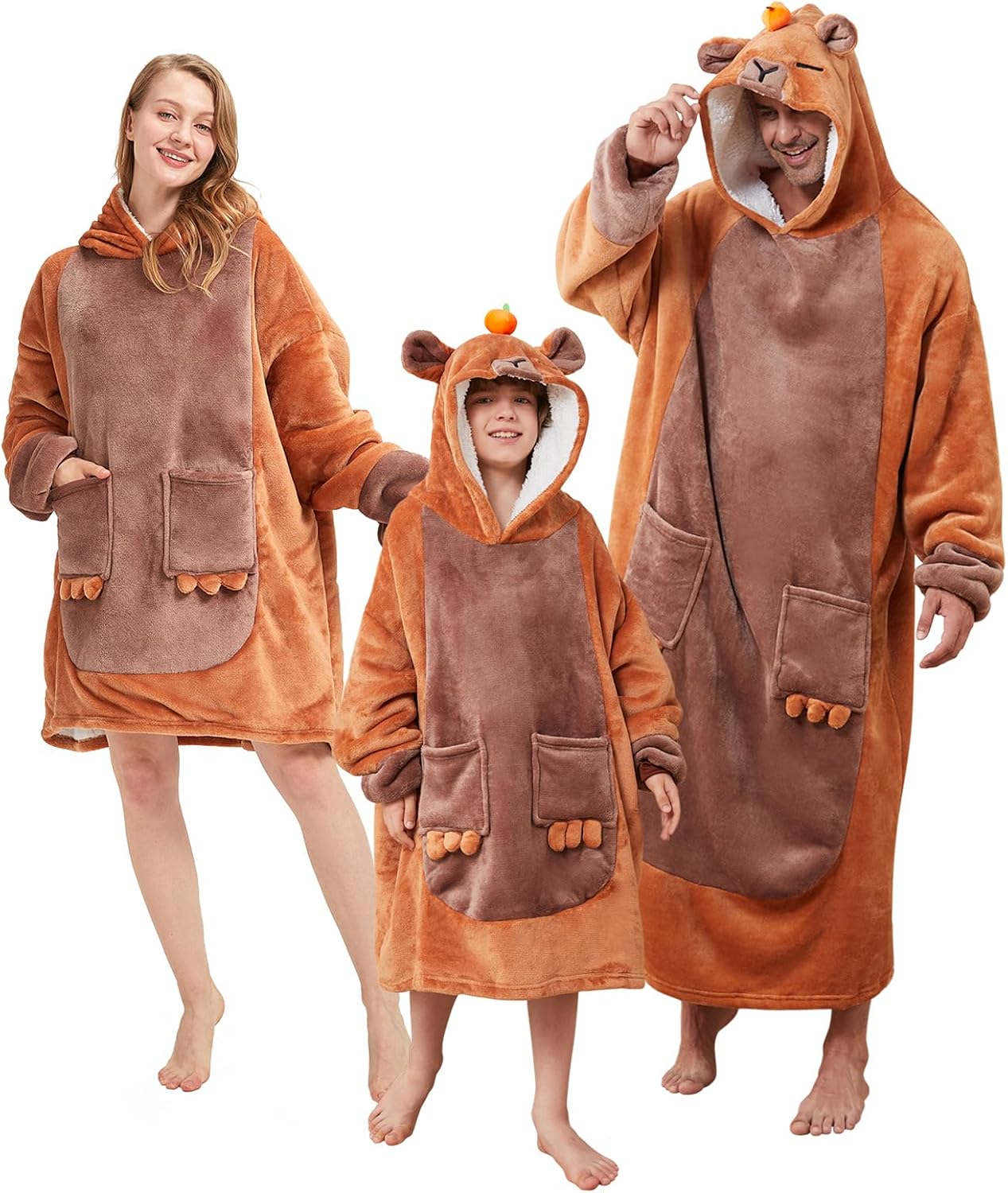 Barleyfield Wearable Blanket Hoodie, Oversized Blanket Hooded, Coverage with Easy Movement