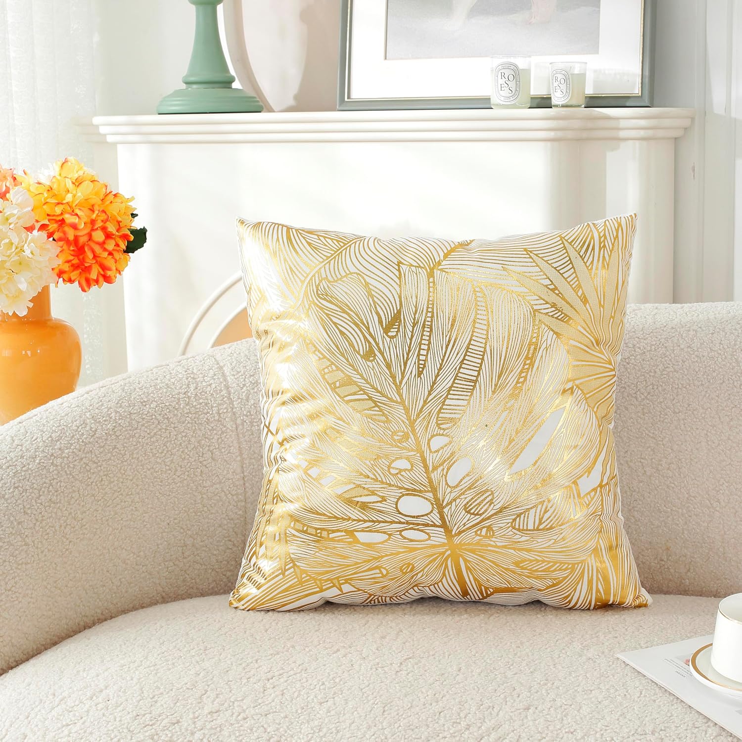 VelloHome Pack of 4, Gold Leaves