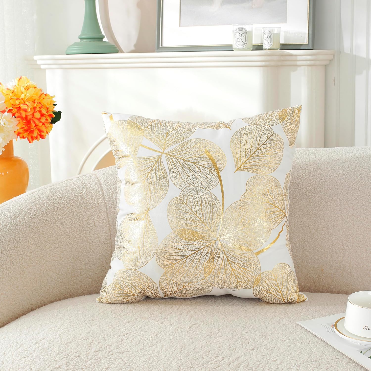 VelloHome Pack of 4, Gold Leaves