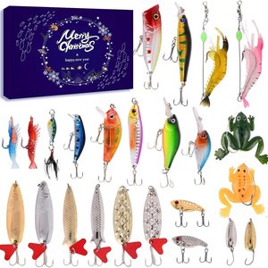 Aldernest Fishing Advent Calendar 2026, 24-Day Fishing Lure Set, Gifts for Men, 0.49 kg, Medium