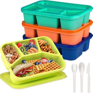 Aldernest 4 Pack Bento Box Lunch Box Container for Adult Kid, 4.8 ounces