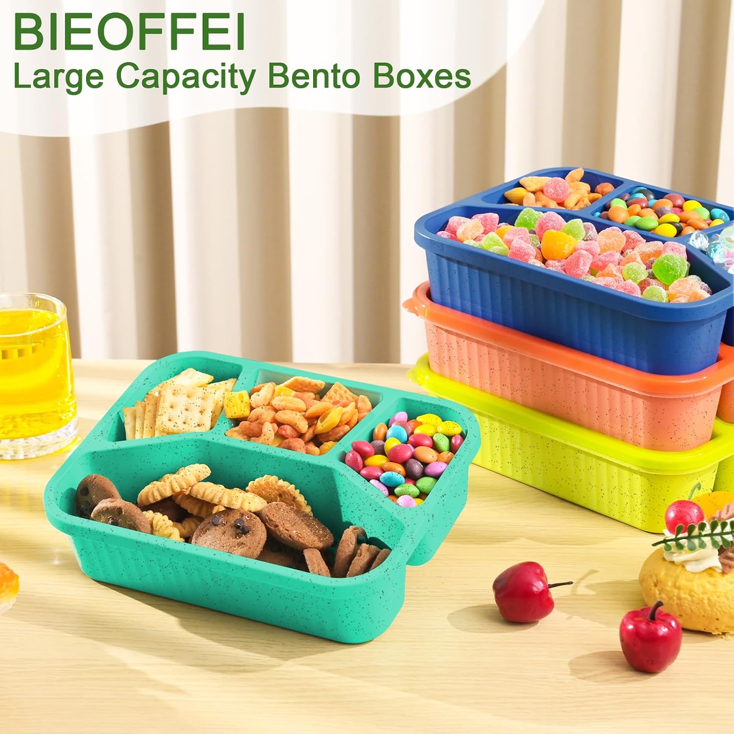 Aldernest 8 Pack Bento Box Lunch Box Container for Adult Kid, 4.8 ounces