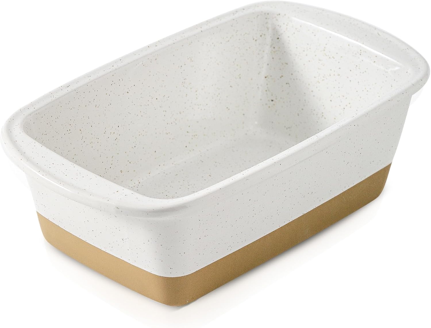 Aldernest Ceramic Loaf Pan for Baking Bread, 9 x 5 inch Baking Bread Loaf Pan, 1.66 kg, Large, White