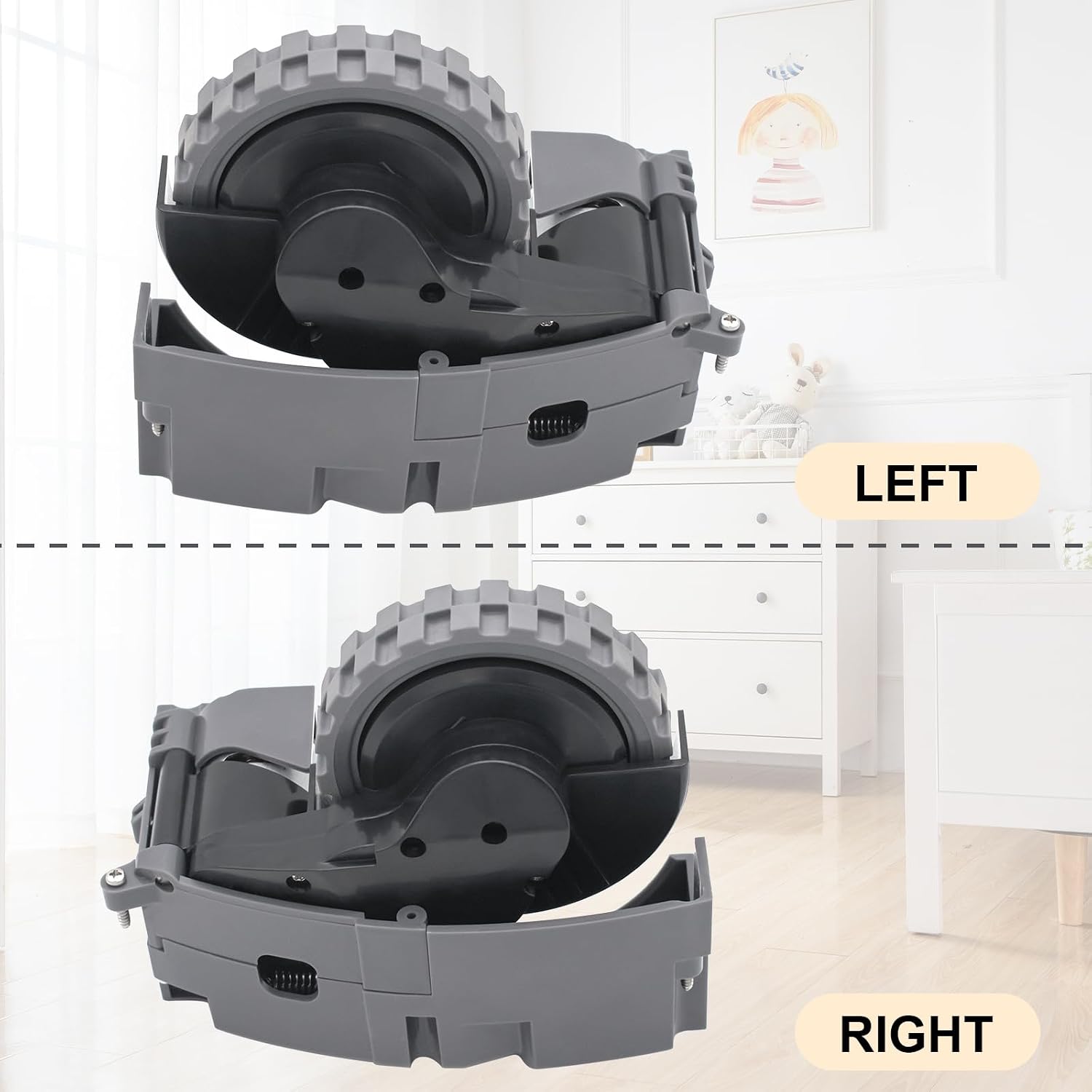 Barleyfield Left and Right Drive Wheel Module Pair compatible with iROBOT Roomba 500 600 700 800 900 Series Vacuum Cleaner Replacement Parts