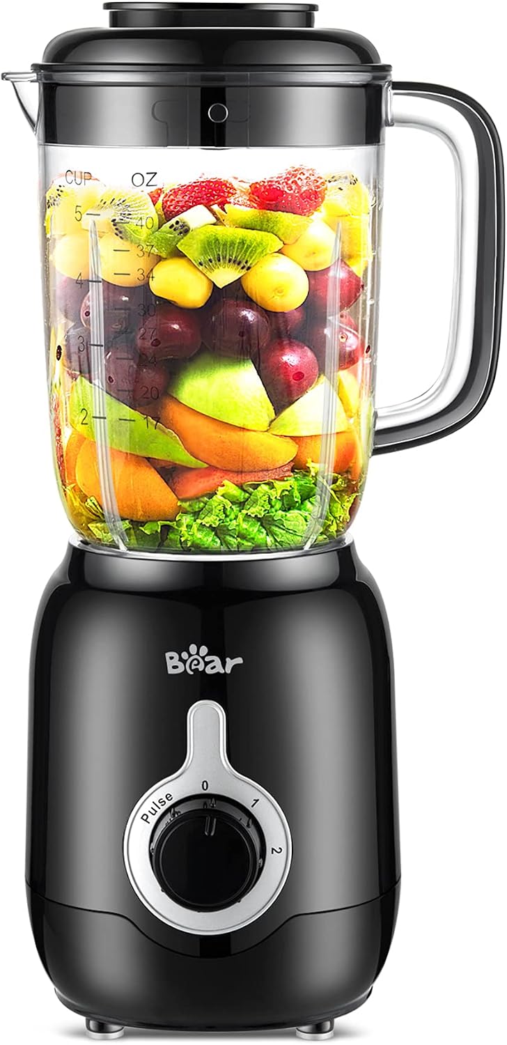 Aldernest Blender, 2025 New 700W Smoothie Countertop Blender with 40oz Cup for Shakes and Smoothies, 1.92 kg, BLACK