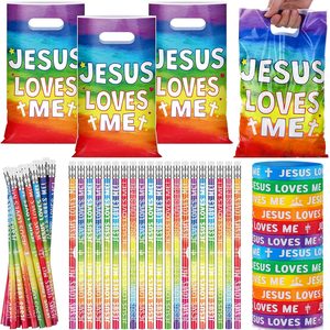 Aldernest 90 Pcs Jesus Loves Me Party Favors Religious Christian Halloween Gift, 1.17 pounds