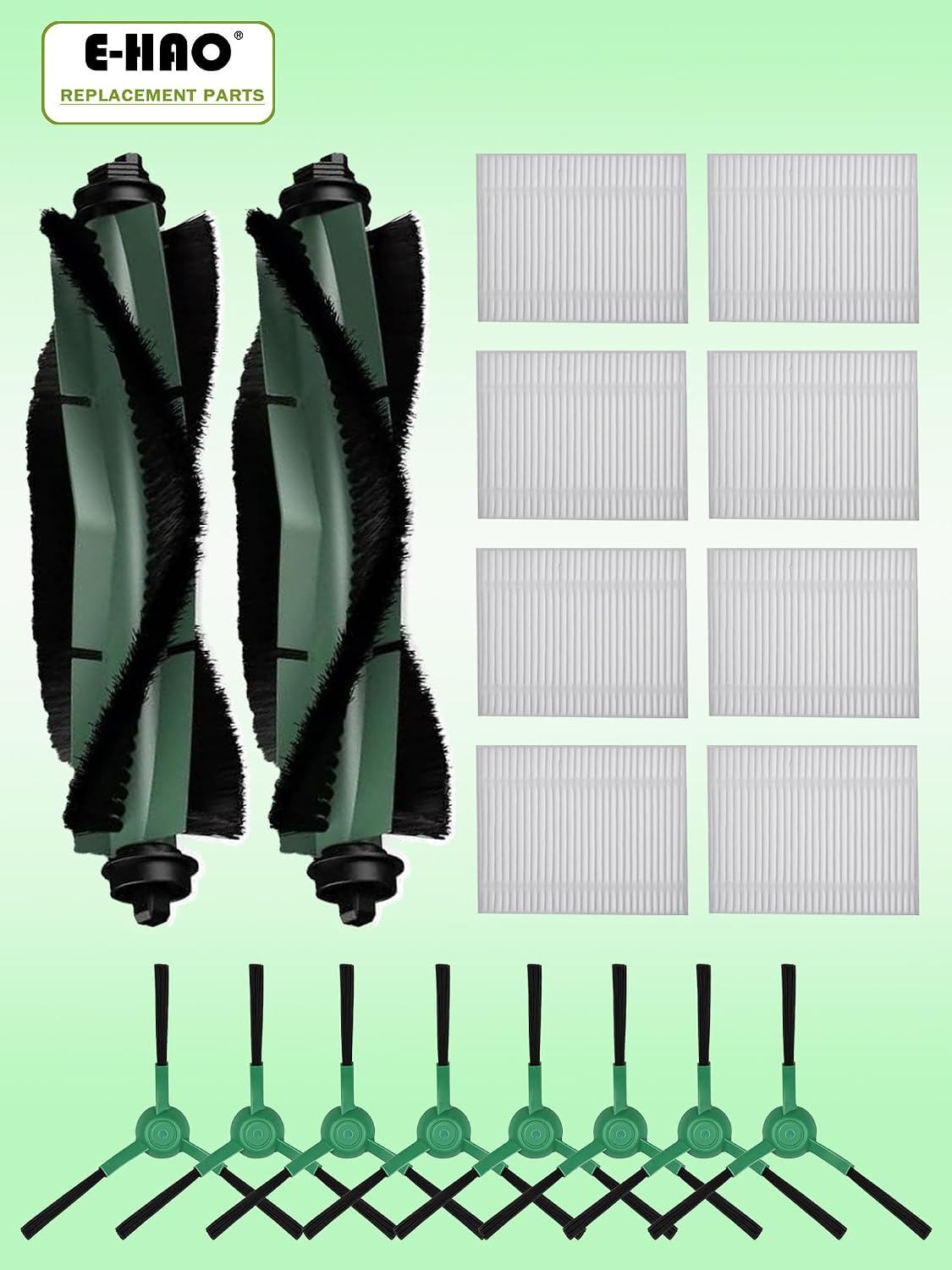Rowanmere Parts for iRobot Roomba Essential/100/1000/104/105/105x/Q0/Y0 Series, 18 Count