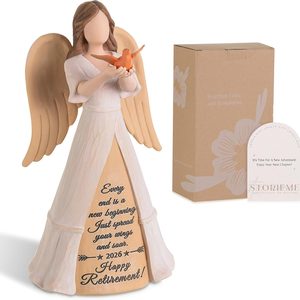 Ashenby 2026 Happy Retirement Angel Figurine Gift for Woman Nurse Teacher