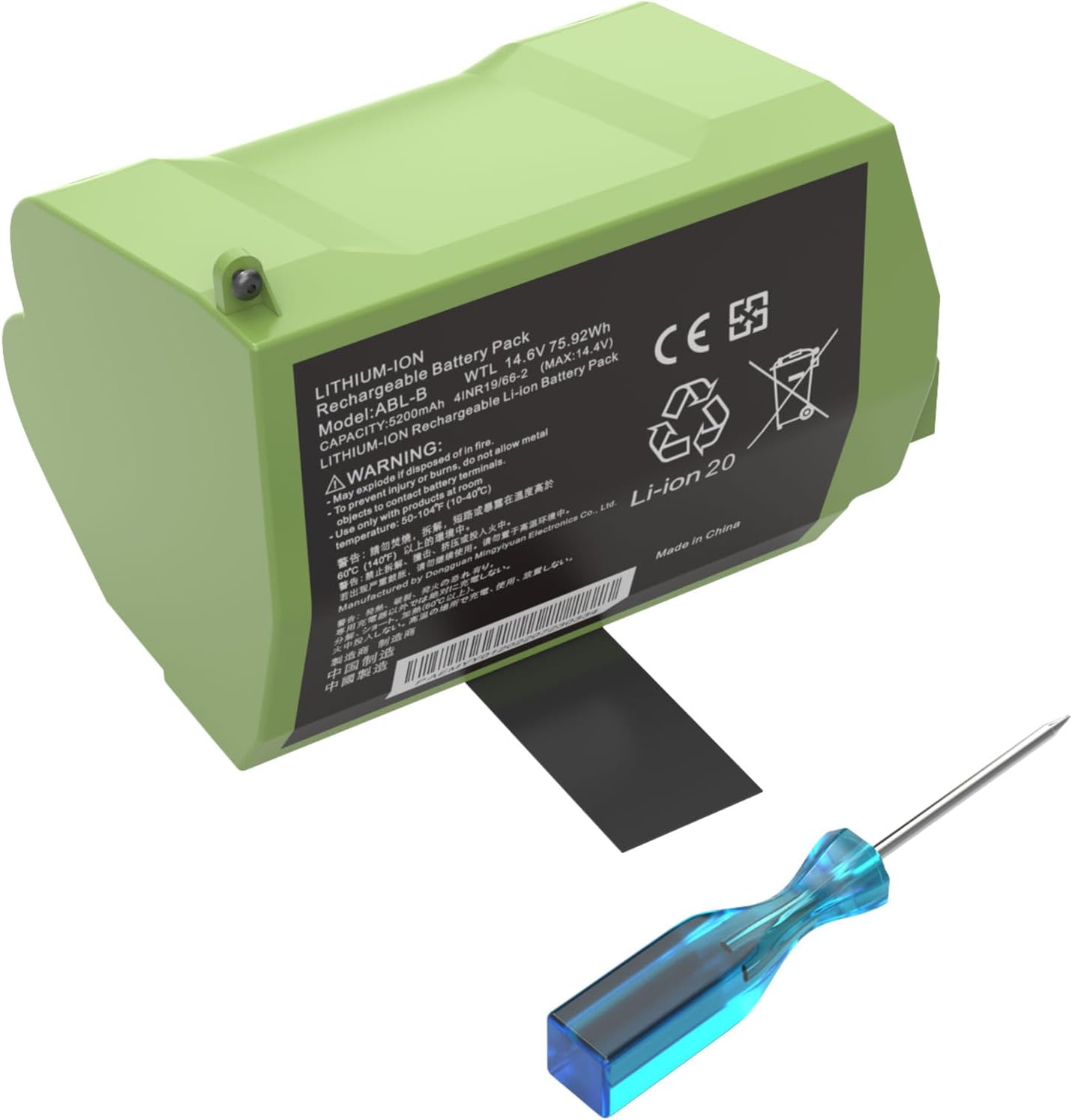 DomiCasa Upgraded 5200mAh ABL-B Battery for Roomba S9+ Battery Replacement