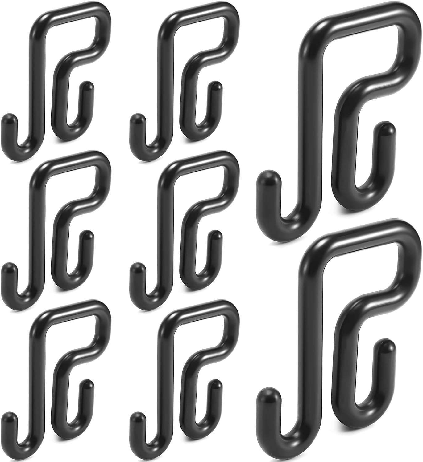 VelloHome 8 Pcs 3 Inches Lineman Bucket Hooks, Bucket Lip Tool Holders, Black, 2.6 pounds