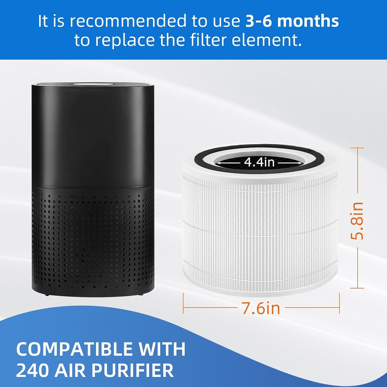 Aldernest 240 True HEPA Replacement Filter for Puro 240 Air Purifier, 0.91 kg