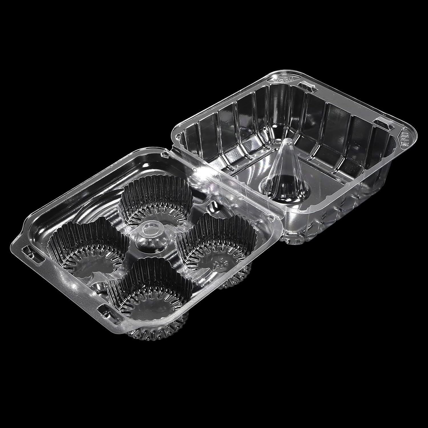 Aldernest 50 Pack Clear Cupcake Box, 0.93 kg, 6.5x 6.7x 3.9 inches