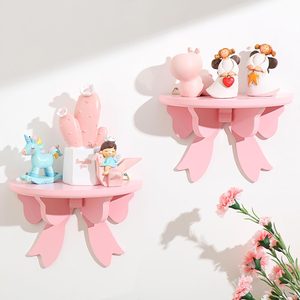 LumeraHome 2 Pcs Bow Floating Shelves Kawaii Shelf Book Stand, Pink, 7.87 x 3.94 x 5.12 inches