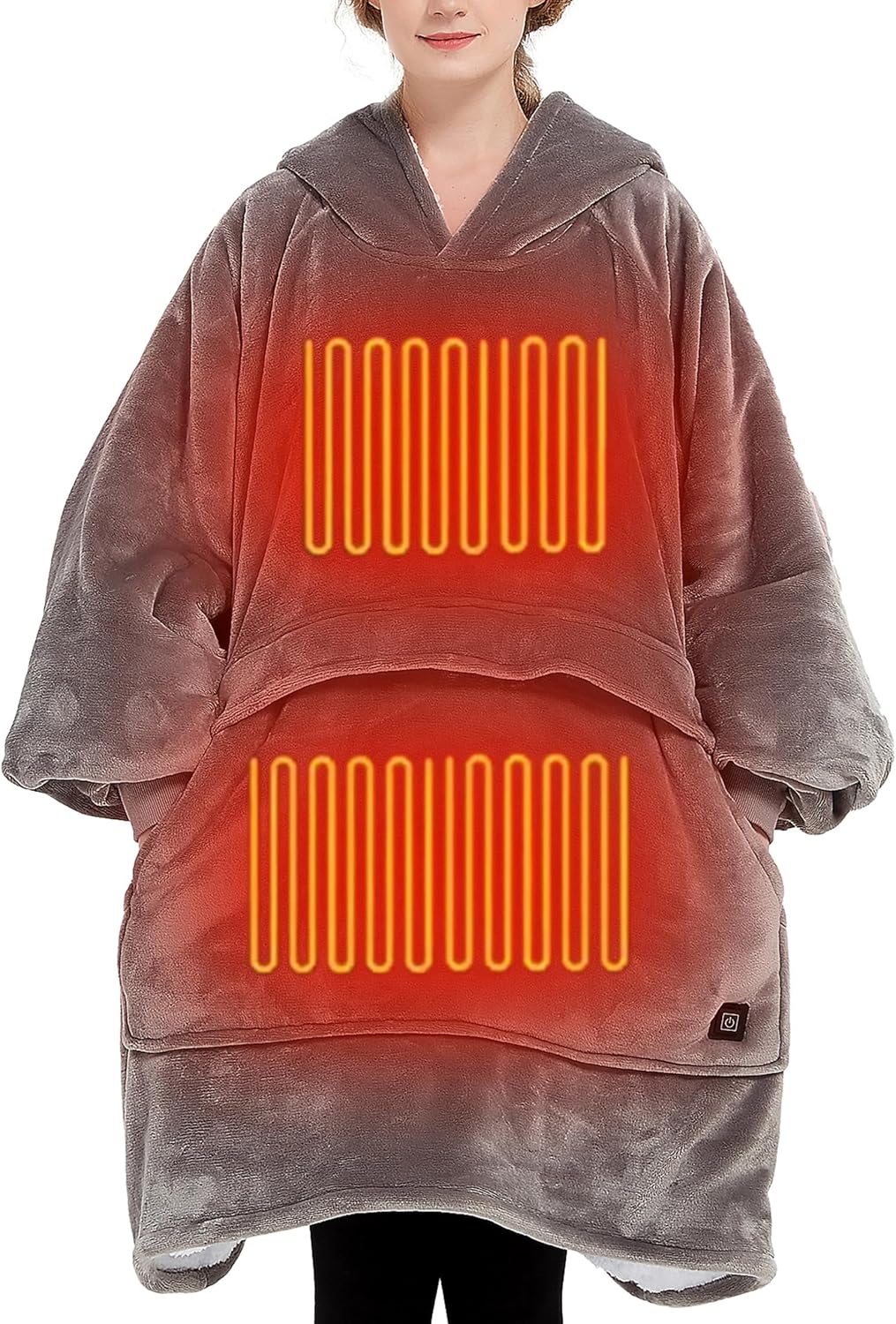 Tanglewick Wearable Heated Blanket Cordless Oversized Hoodie Sweatshirt