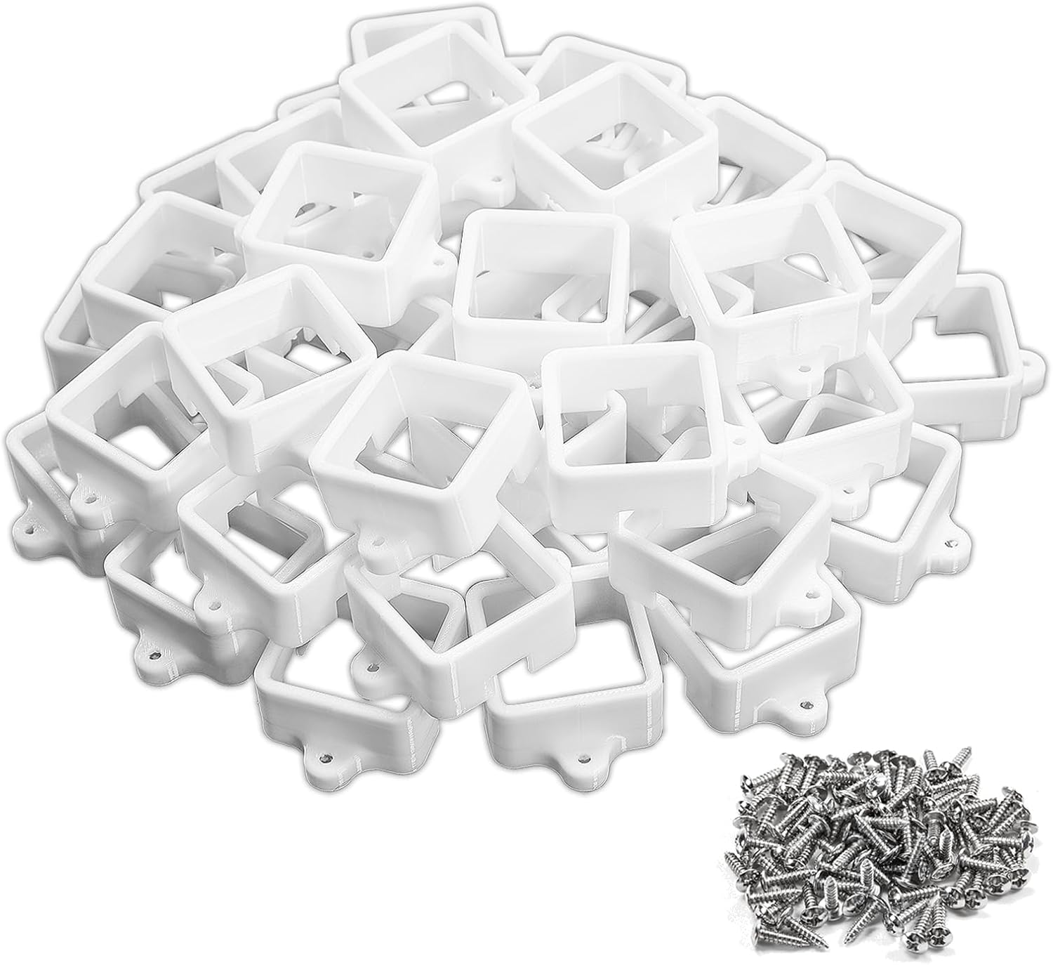 Lintonhome Light Clips for Govee Outdoor Lights H705/H805, Mounting Brackets for Govee, White, 72 Count