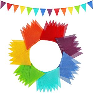 Aldernest 112 Flags/72ft Pennant Banner Flags Garland, 5.1 x 6.7 inches