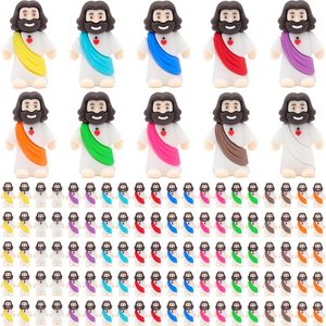 Barleyfield 100 Pcs Pocket Jesus Mini Figures Original Design Baby Jesus Figurines