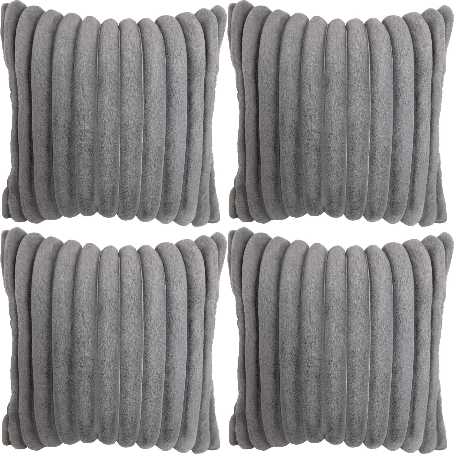 Aldernest 4 Pack 18x18 Pillow Cover Velvet Pillow Covers