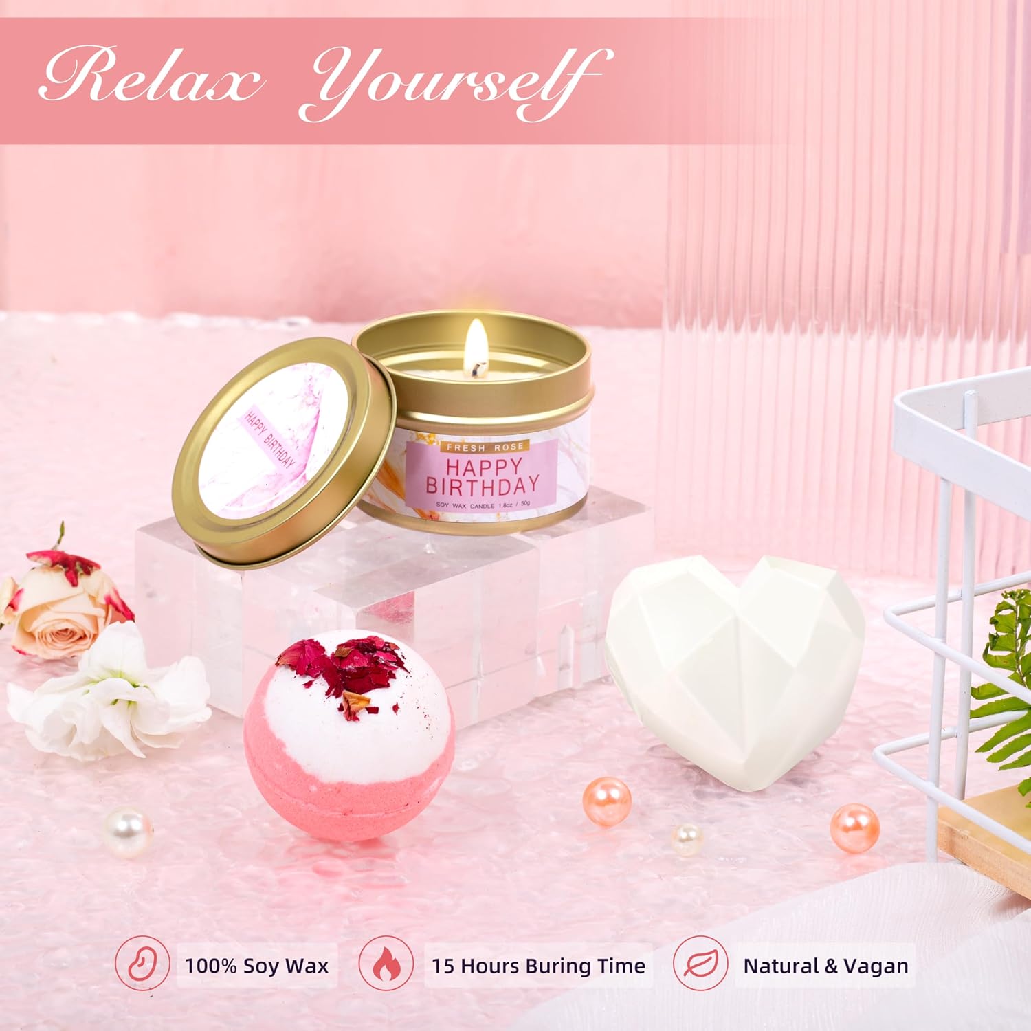 Aldernest Birthday Gifts for Women, 1.28 kg, 10 inches x 10 inches, Pink