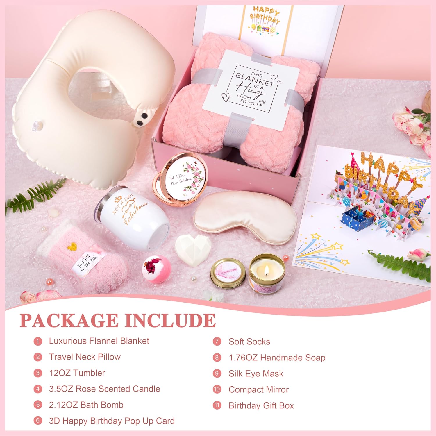 Aldernest Birthday Gifts for Women, 1.28 kg, 10 inches x 10 inches, Pink