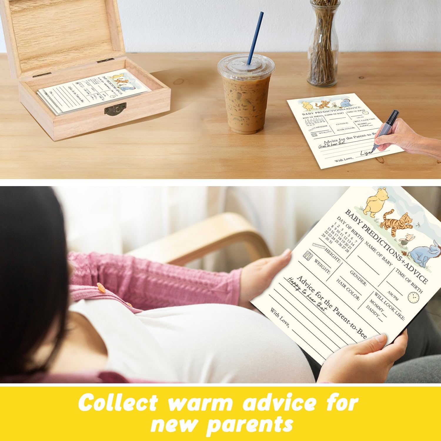 NestoraHome Winnie Baby Shower Games, Winnie Baby Predictions and Advice, 13.4 ounces