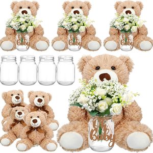 Ashenby 4 Sets White Bear Baby Shower Centerpieces Gender Reveal Decorations, 4.31 pounds