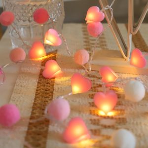 Aldernest 9.85Ft Valentines Day String Lights with 20 Pink Heart LEDs Lights, 0.1 kg, Pink-Pink Heart, 3.05 Feet