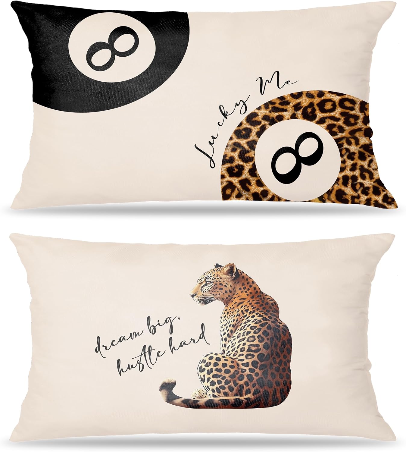 Aldernest Leopard Cheetah Throw Pillow Covers 12x20 Set of 2