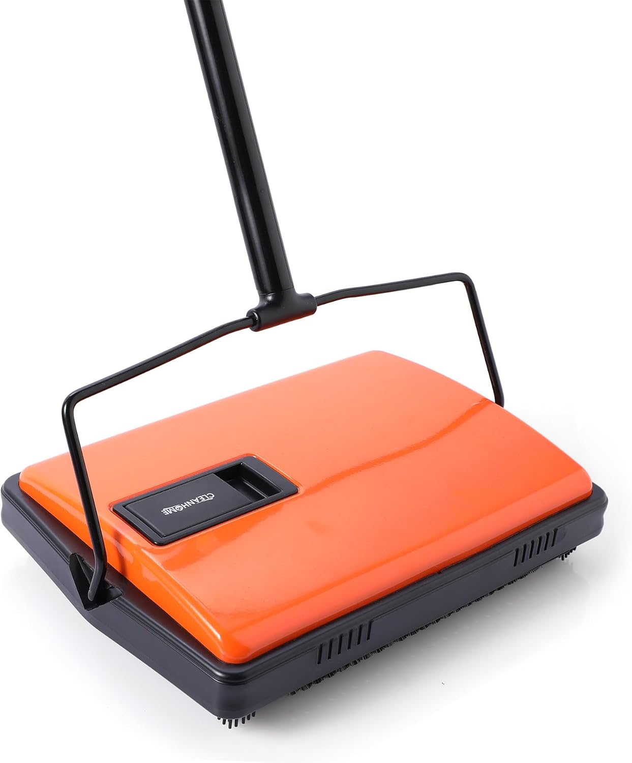 Fernhollow Manual Carpet Sweeper For Pet Hair and Dust Remove, 2 pounds, Orange/Black