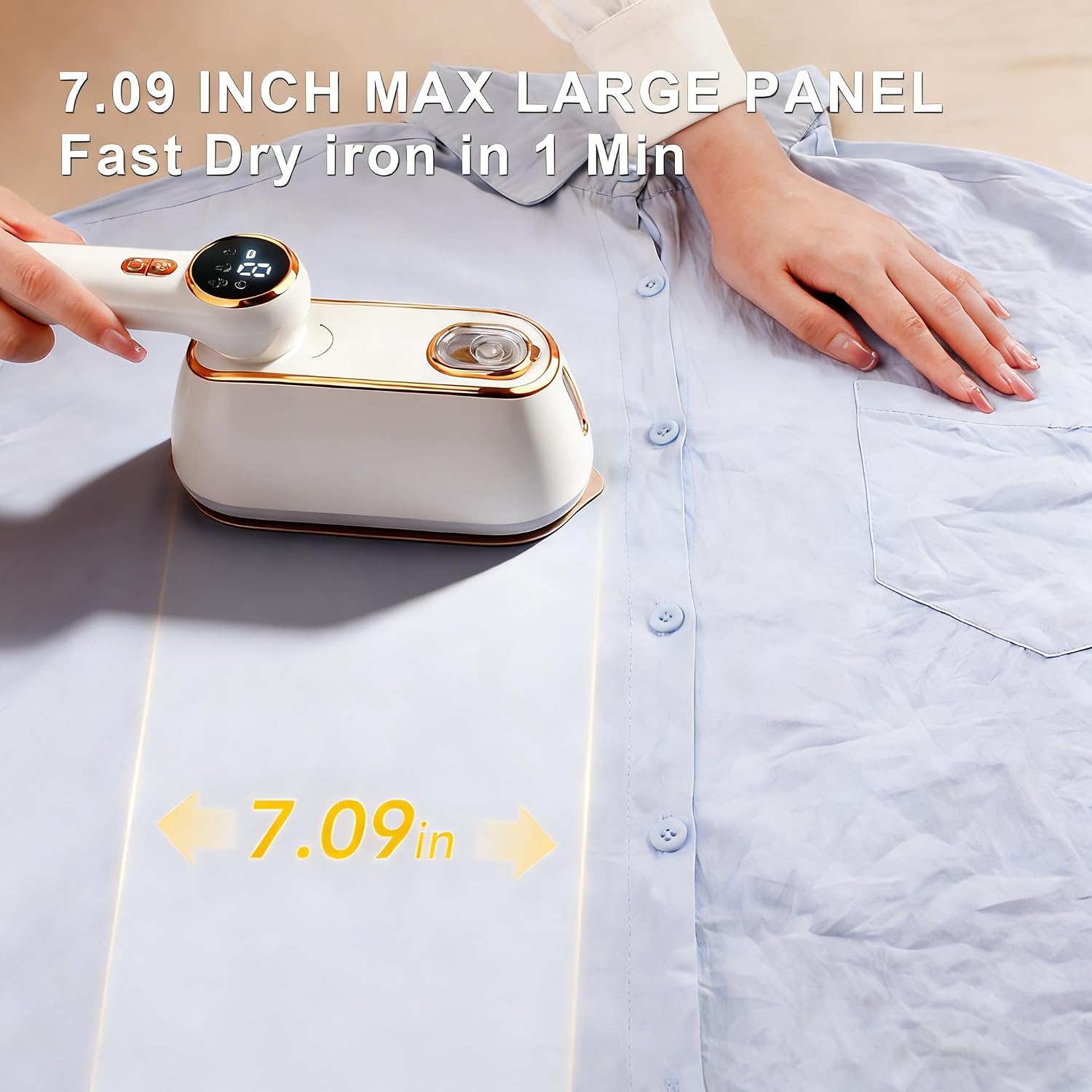Aldernest Travel Steamer for Clothes Portable, White