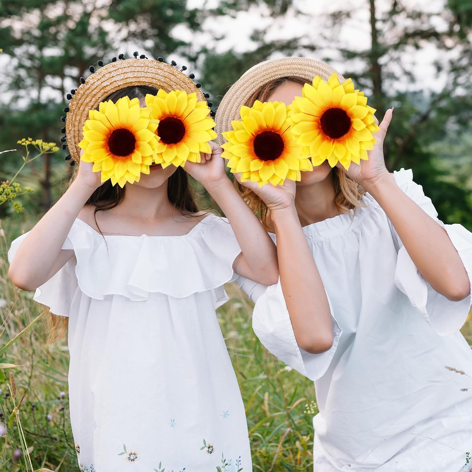 Aldernest 80 Pcs Large Sunflower Artificial Flowers Bulk, 0.39 kg