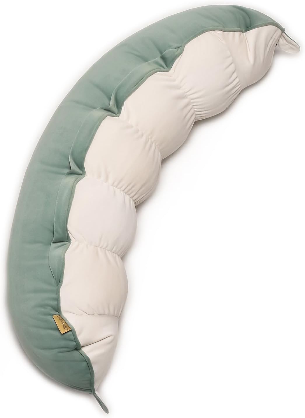 Aldernest Peallow – Long Round Body Pillow for Adults, Bolster Pillow for Sleeping, 29.5", Green-white