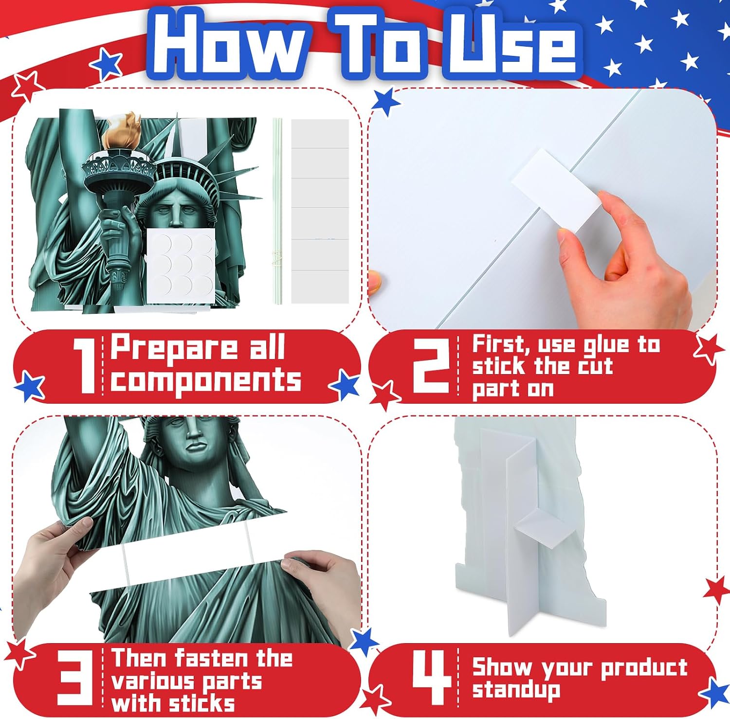 Birchmont 5 ft Statue of Liberty Cutout New York Themed Party Decoration, Green
