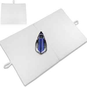Barleyfield Small Ironing Mat Foldable for Tabletop, Washer, Bed, 24x16 Inch, Gray