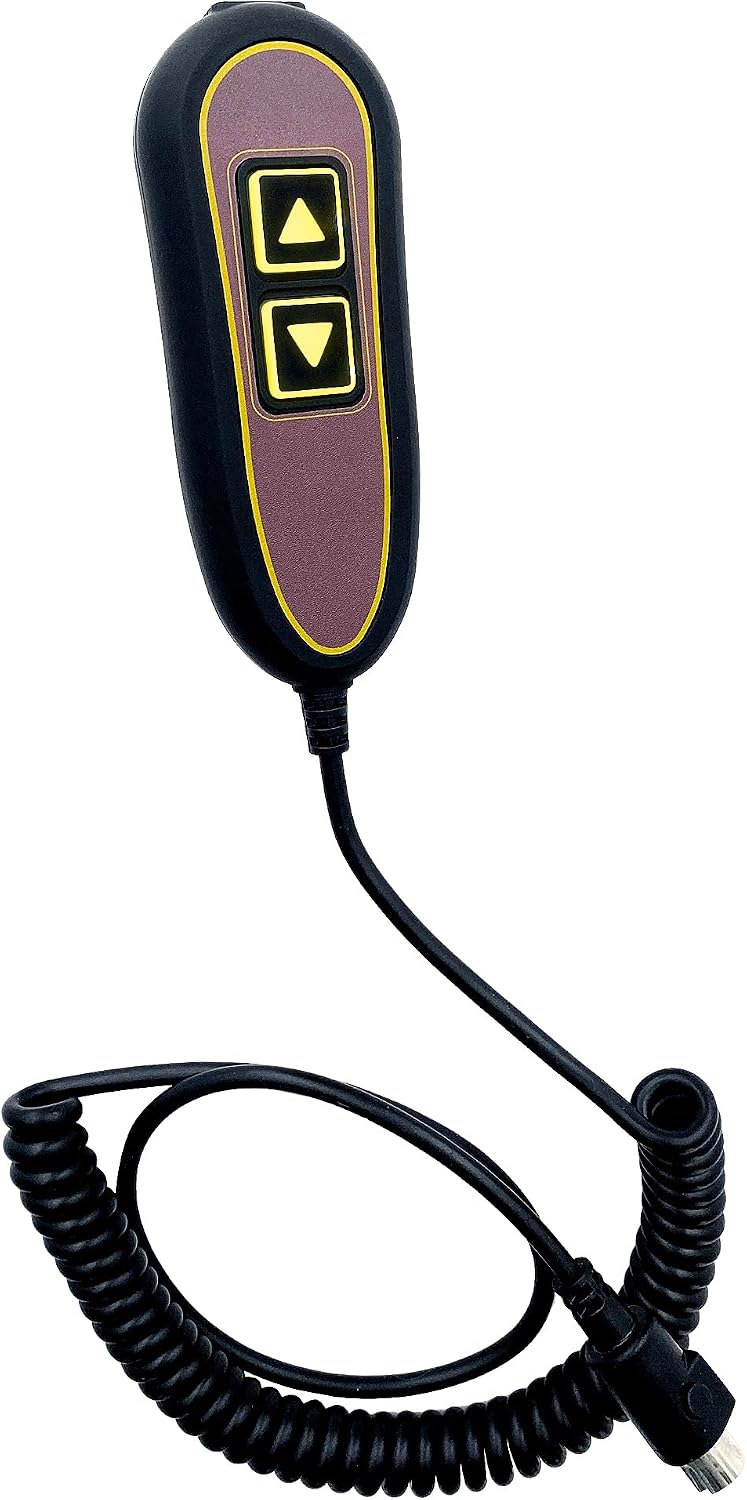 Aldernest 2 Button 5 Pin Remote ZK1200-HC Replacement for Lift Chair Power Recliner, 6.72 ounces, Black