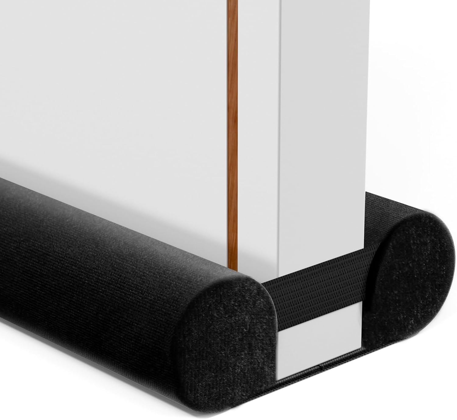 Aldernest Under Door Draft Stopper, 28-32in, Black
