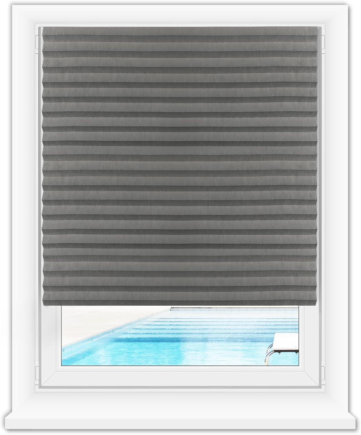 Ashenby 6 Pack Window Blackout Shades, 65% Shading, 36 in x 72 in, Grey, 0.66 kg
