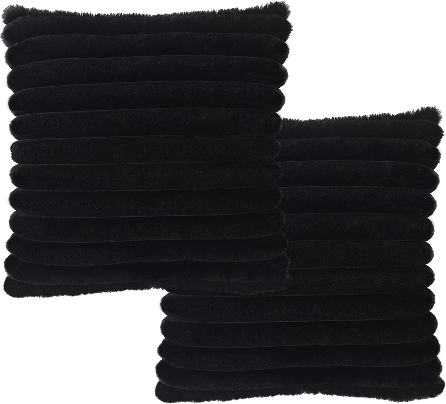 Aldernest 2 Pack 26x26 Pillow Cover Velvet Pillow Covers, Black